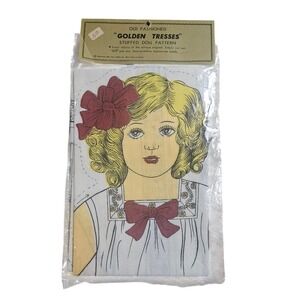 Vintage Shackman Golden Tresses Stuffed Doll Pattern Cut and Sew Kit 3667 NWT